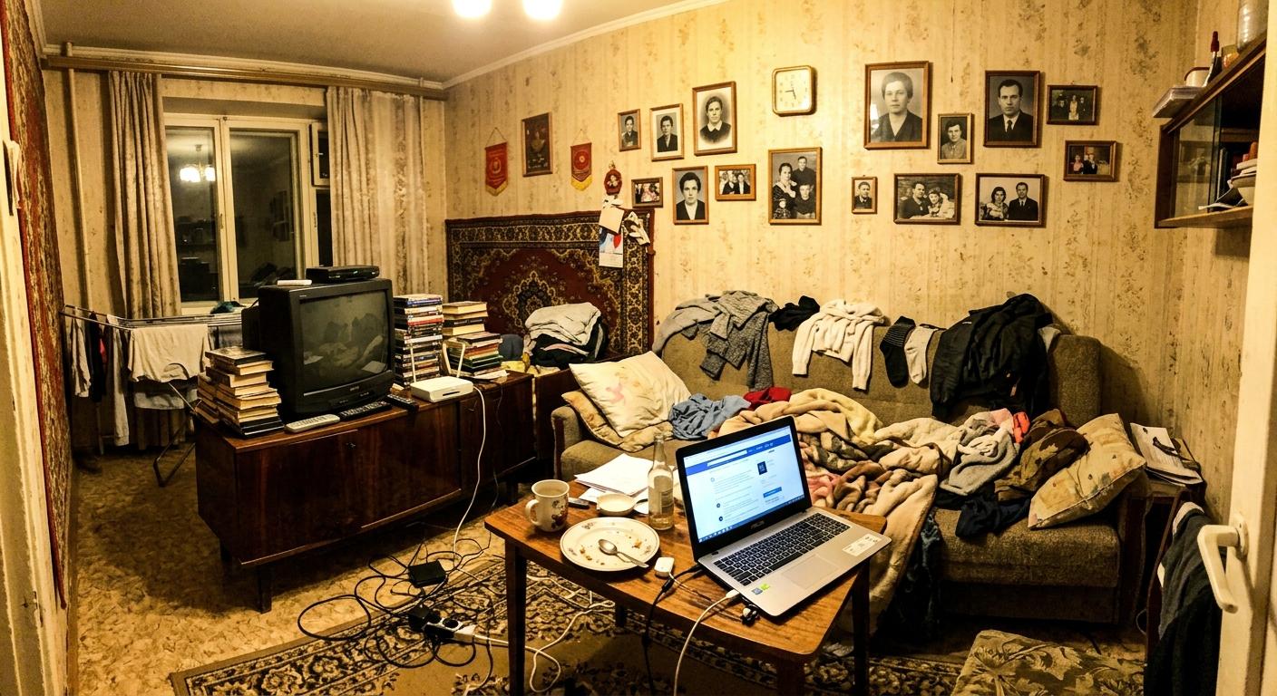 Гостиная — до
